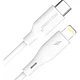 Cable de carga y datos USB-C a Lightning Blanco 27w 1MT