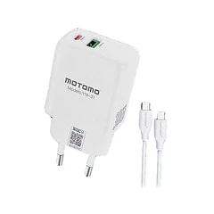 Cargador USB-C A USB-C completo Motomo PD 30W dual 