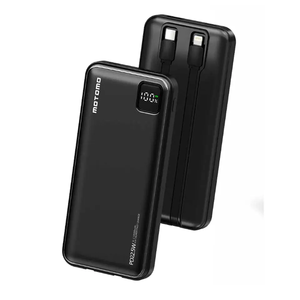 PowerBank 10.000 mah 22.5w con cables Motomo MO-PB10C  1