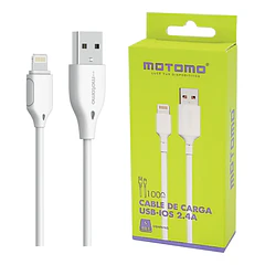 Cable de carga y datos 2.4A IPHONE USB motomo