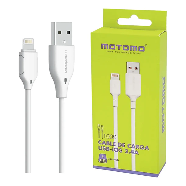 Cable de carga y datos 2.4A IPHONE USB motomo