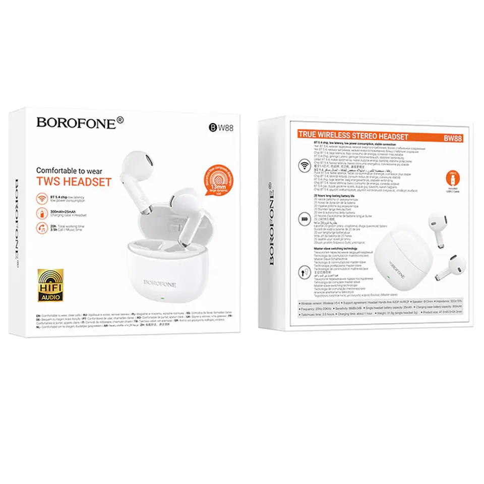 Audifonos bluetooth BOROFONE BW88 Blanco 4