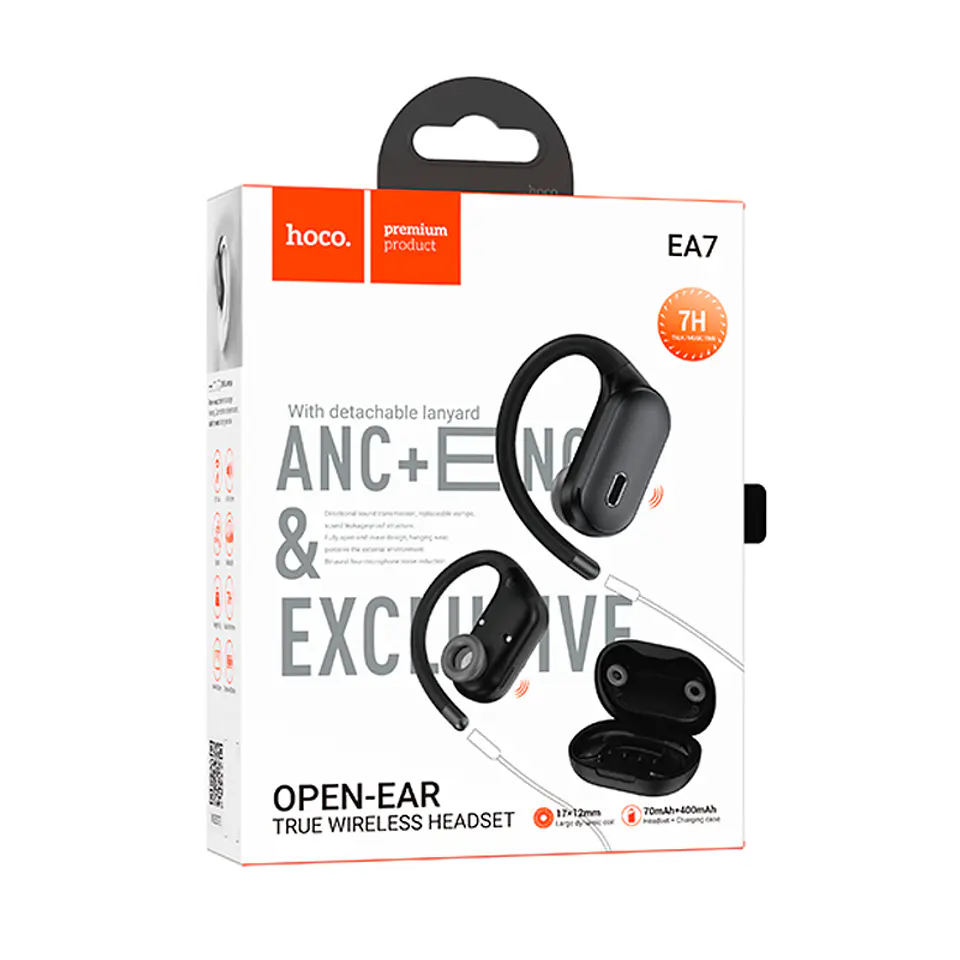 Audifonos bluetooth HOCO EA7 ANC+ENC Negro 3