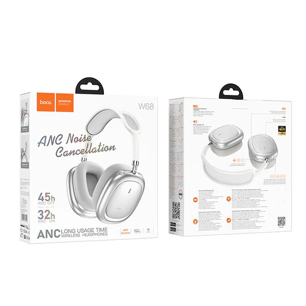 Audifonos bluetooth Hoco W68 ANC Gris 3