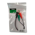Cable de audio 3,5mm hembra a 2 plug 3,5mm macho 3