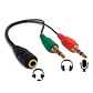 Cable de audio 3,5mm hembra a 2 plug 3,5mm macho - Miniatura 2