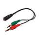 Cable de audio 3,5mm hembra a 2 plug 3,5mm macho