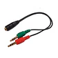 Cable de audio 3,5mm hembra a 2 plug 3,5mm macho - Miniatura 1