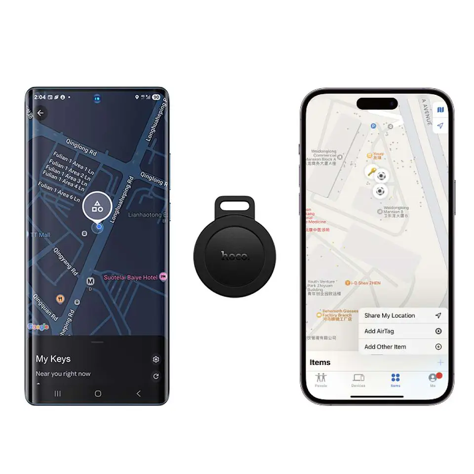 Dispositivo Inteligente Anti Pérdida Dual Hoco E101 Gps Negro 3
