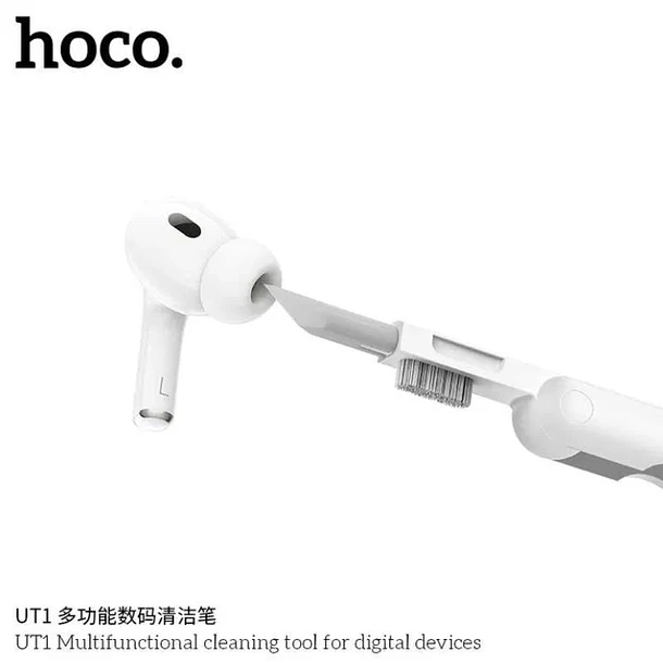 Limpiador multifuncional HOCO UT1 Blanco para audifonos  4