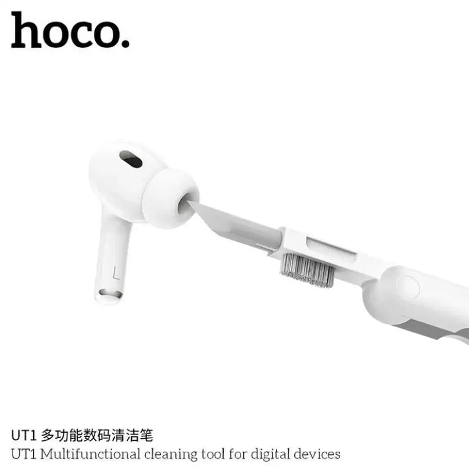 Limpiador multifuncional HOCO UT1 Blanco para audifonos  4