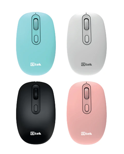 Mouse inalambrico 2.4GHZ azul UTEK Colores
