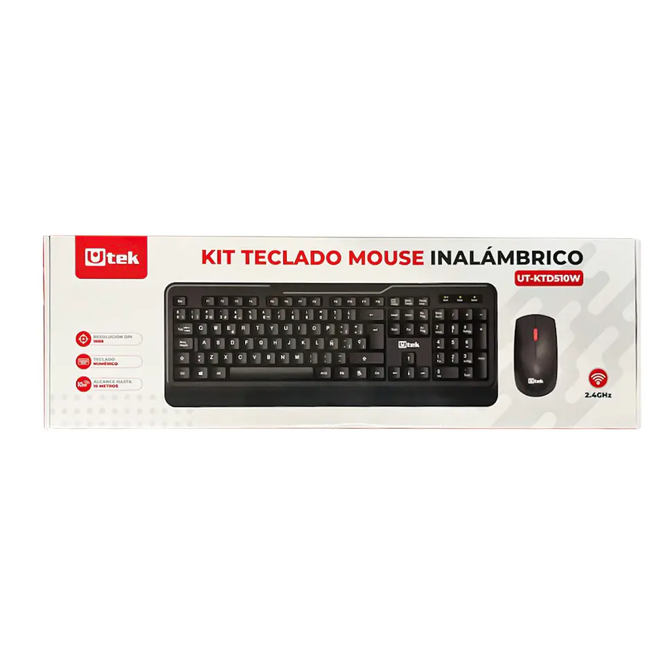 Kit teclado + mouse inalambrico UTEK UT-KTD510W  6