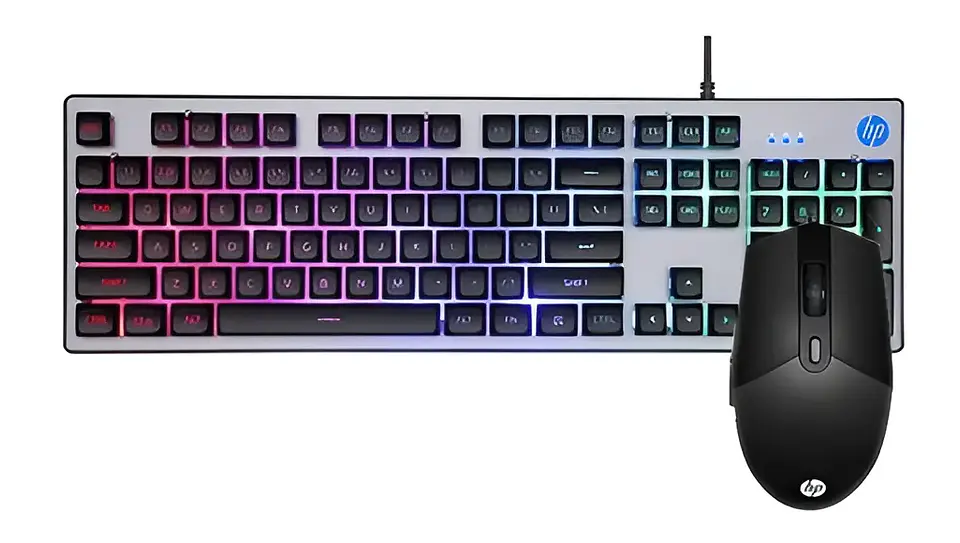 Kit teclado + mouse gamer HP KN300F RGB  3