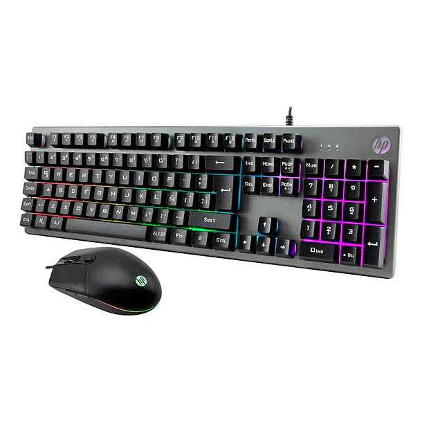 Kit teclado + mouse gamer HP KN300F RGB  1