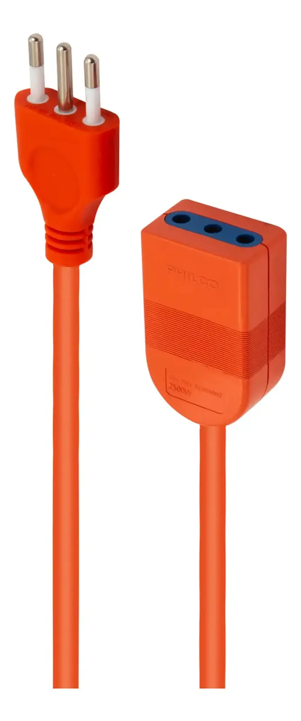 Extension electrica macho-hembra naranja PHILCO 10M  1