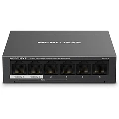Switch 6 puertos 10/100 mbps desktop 4-port POE+ 40W 