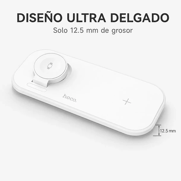 Base de carga 3 en 1 android / apple cw65 blanca 5