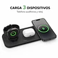 Base de carga 3 en 1 android / apple cw65 negra - Miniatura 6