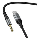 Cable de audio auxiliar 3.5 a USB-C trenzado tipo resorte 2