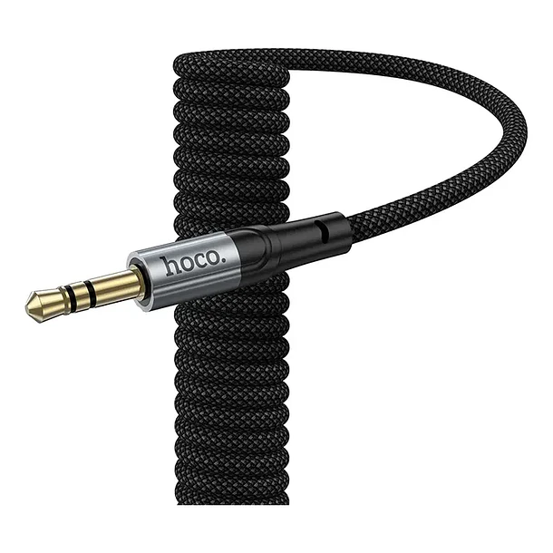 Cable de audio auxiliar 3.5 a USB-C trenzado tipo resorte 4