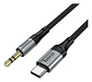Cable de audio auxiliar 3.5 a USB-C trenzado tipo resorte - Miniatura 5