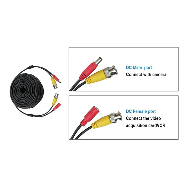 Cable para camara vigilancia video y poder 10M 3