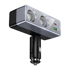 Cargador de Auto Hoco Z65b 240w Dual Puerto Tipo C Encendedor