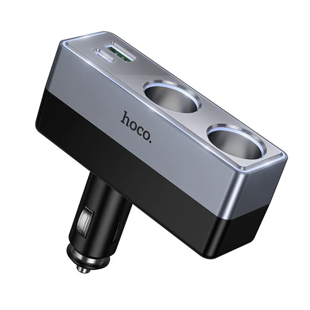 Cargador de Auto Hoco Z65b 240w Dual Puerto Tipo C Encendedor 3