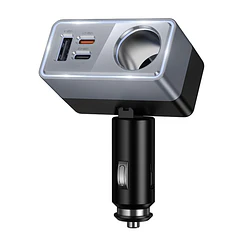 argador adaptador vehiculo cenicero 165w + 2 usb-c + usb Z65A
