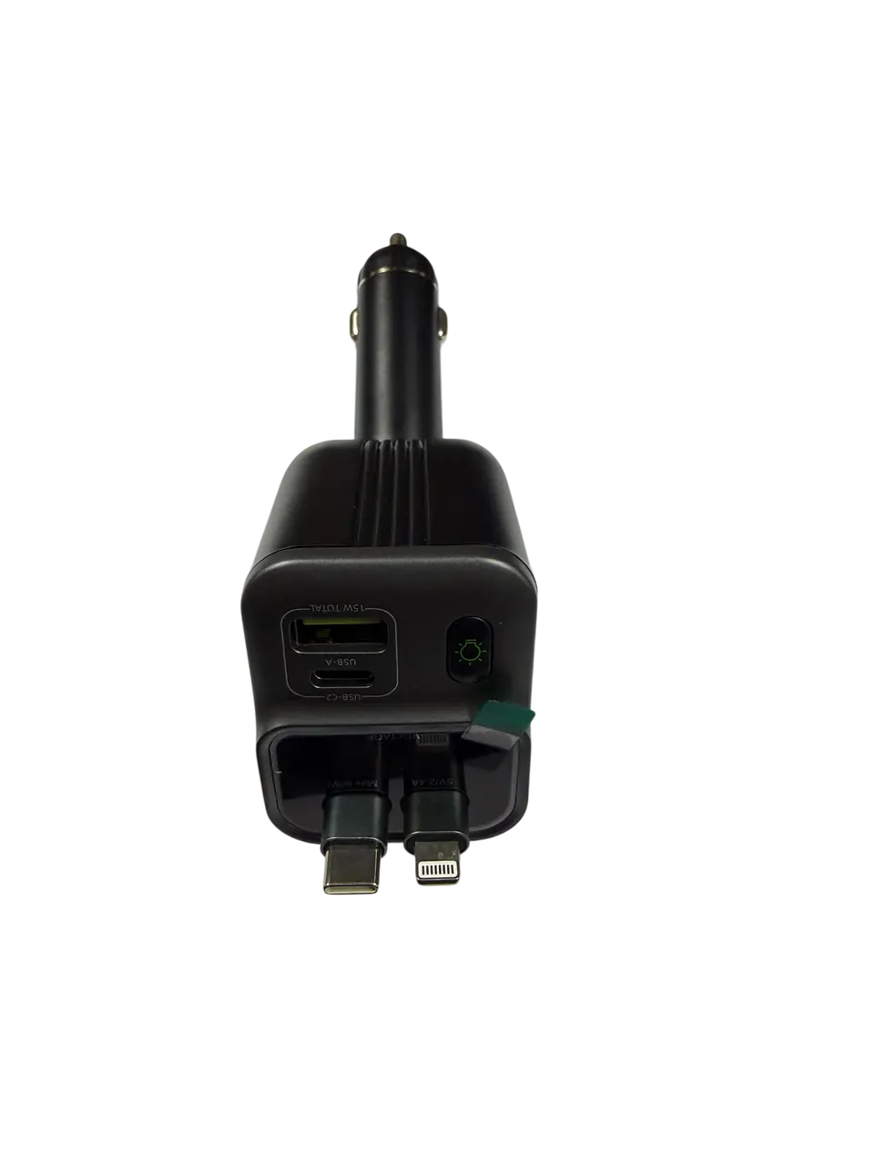 Cargador De Auto 4 En 1 Hoco Ace1 Led 80w Negro 3