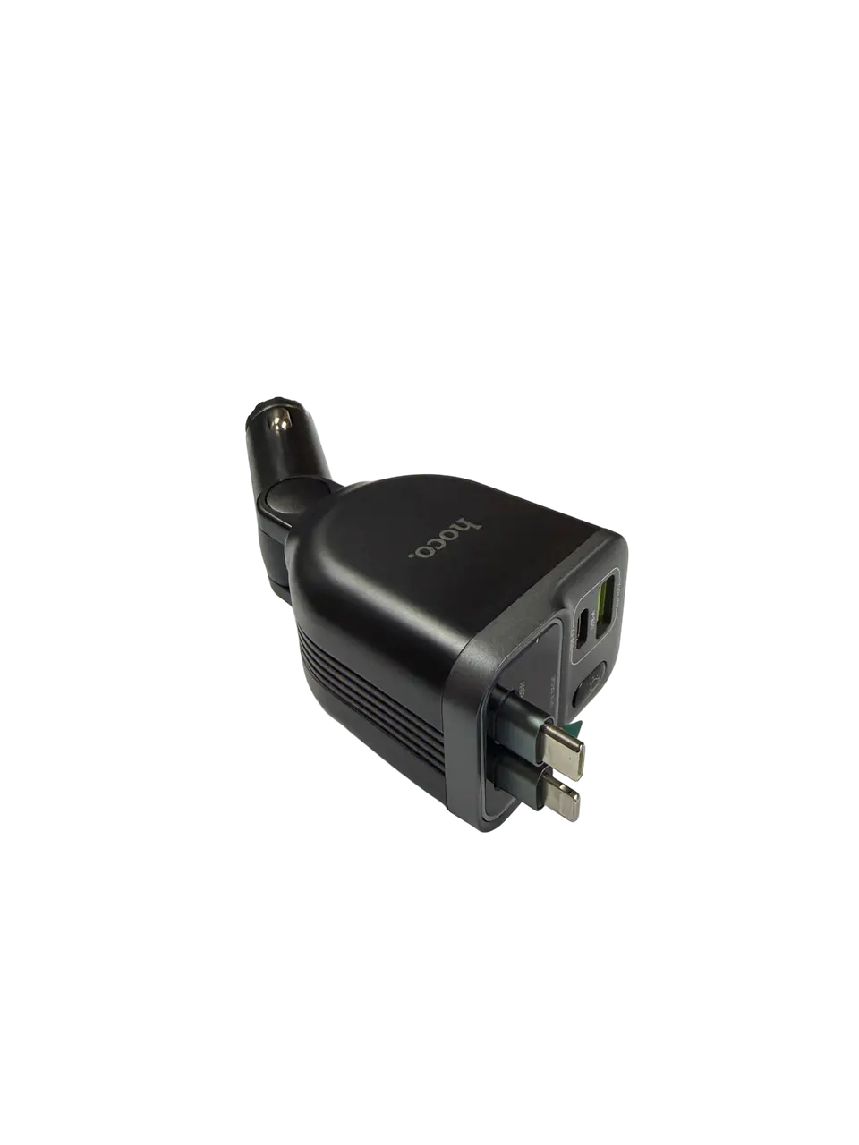 Cargador De Auto 4 En 1 Hoco Ace1 Led 80w Negro 5
