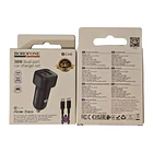 Cargador automovil dual usb-c y usb 38w Z25 + cable c a c 3