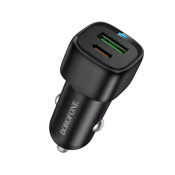 Cargador automovil dual usb-c y usb 38w Z25 + cable c a c 1