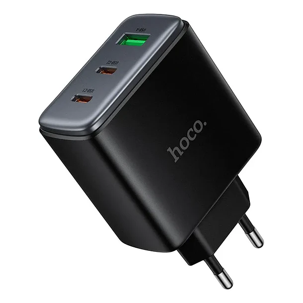 Cargador Carga Rapida Hoco C160a 65w Triple Negro 2