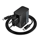 Cargador Carga Rapida Hoco Cs75a 70w Triple Tipo C Negro - Miniatura 3