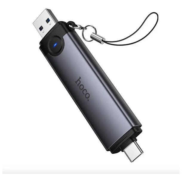 Lector De Tarjetas 3 En 1 Tipo C Sd Micro Sd + Usb Hoco Hb56 3