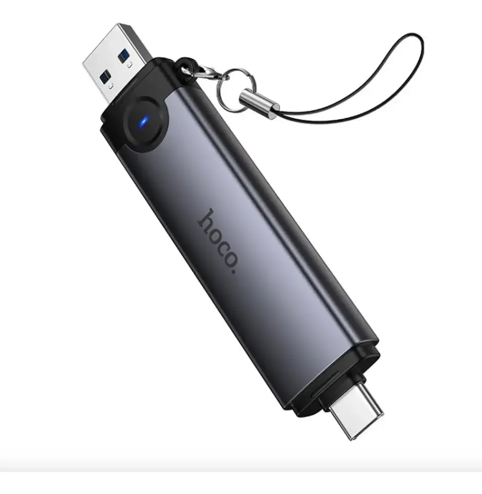 Lector De Tarjetas 3 En 1 Tipo C Sd Micro Sd + Usb Hoco Hb56 3