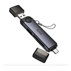 Lector De Tarjetas 3 En 1 Tipo C Sd Micro Sd + Usb Hoco Hb56 2