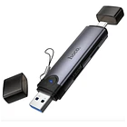 Lector De Tarjetas 3 En 1 Tipo C Sd Micro Sd + Usb Hoco Hb56 1