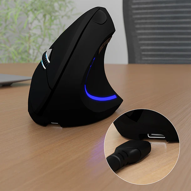 Mouse ergonomico inalambrico Klipxtreme KMW-850 2