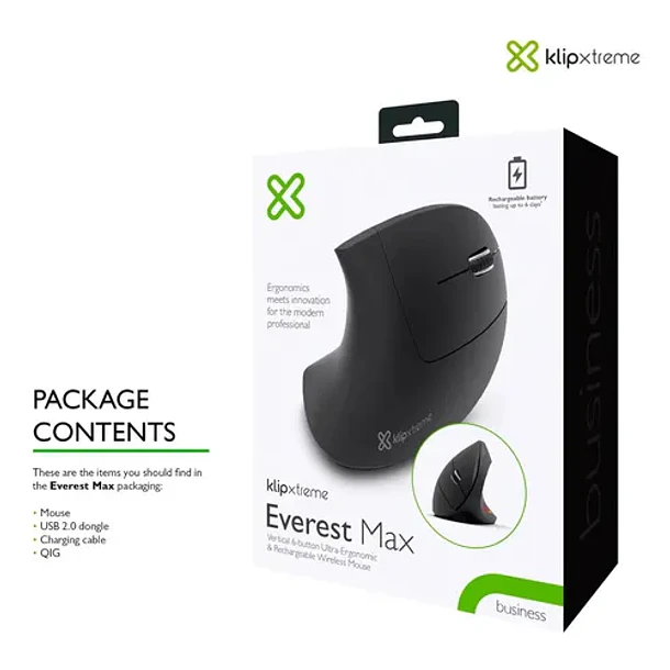 Mouse ergonomico inalambrico Klipxtreme KMW-850 3