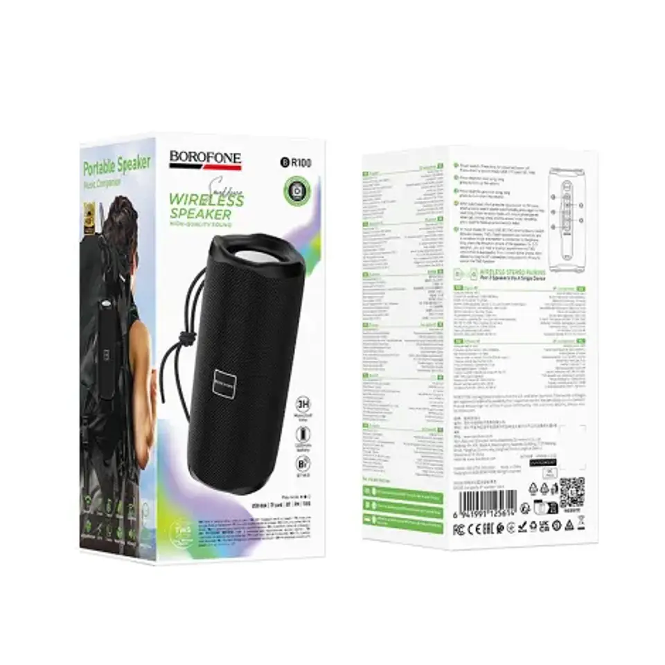 Parlante Bluetooth Borofone Br100 5w Tws Negro 3