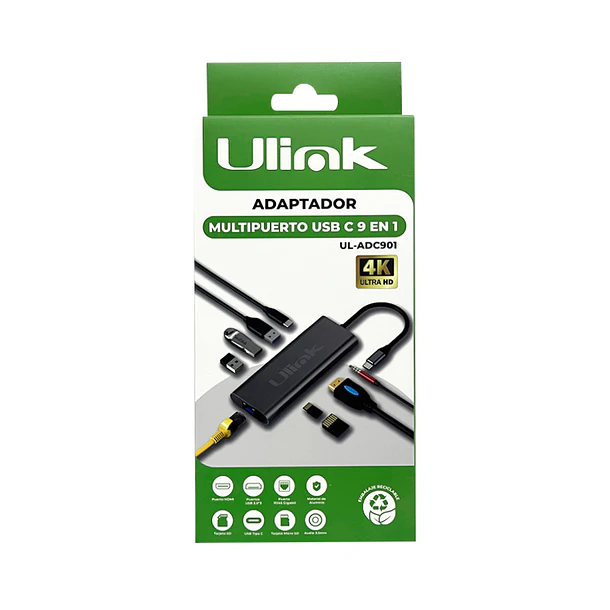 HUB Adaptador multipuerto USB C 9 en 1 / Mod. UL-ADC901 4