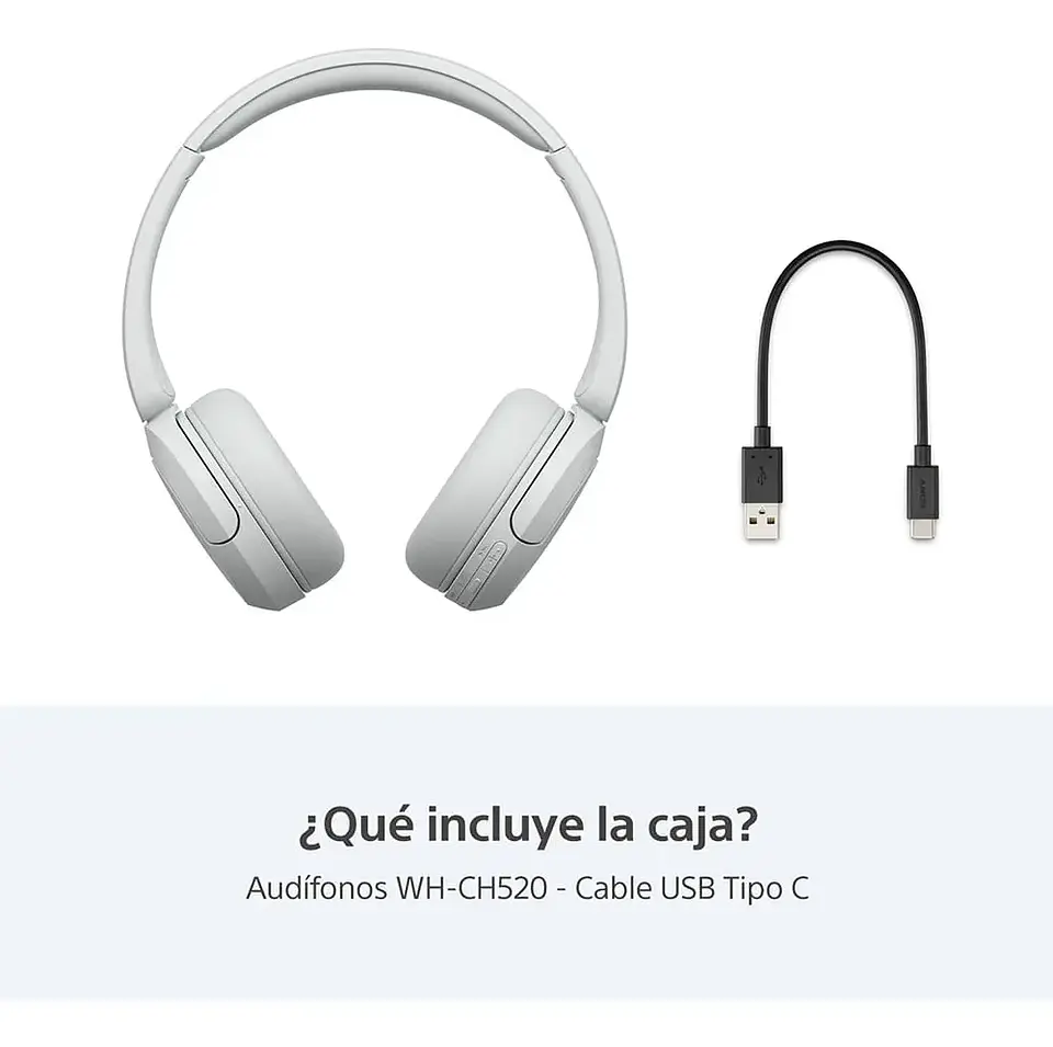 Audifonos SONY WH-CH520 BT blanco  3