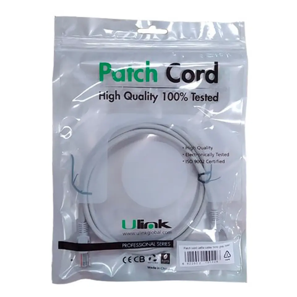 Cable de red 0.5 mts CAT6 GRIS ULINK 2