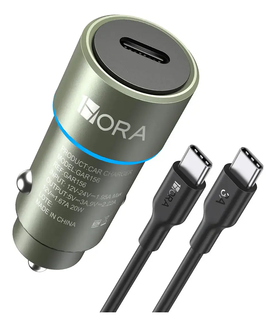 Turbocargador GAR153 de 20 W con cable tipo C a tipo C 1