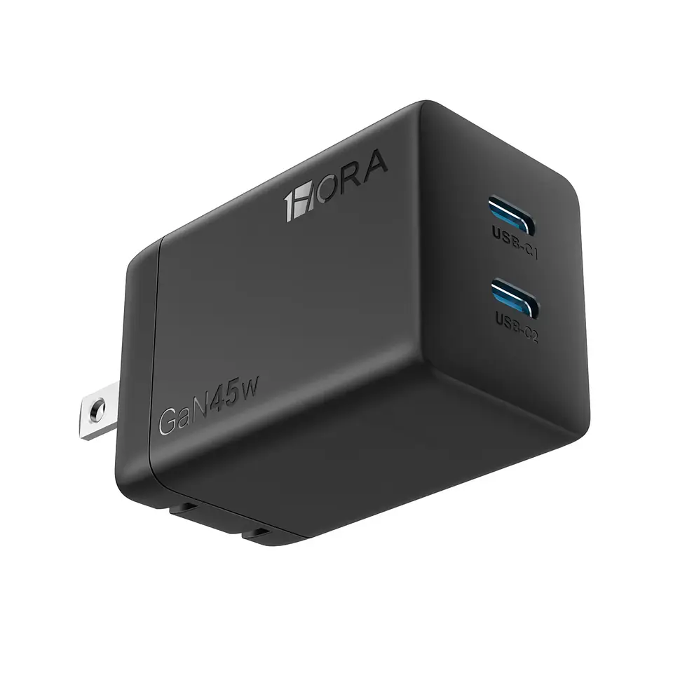 Cargador rápido de 2 puertos GAR170 GaN 45W con cable tipo C 2