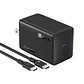 Cargador rápido de 2 puertos GAR170 GaN 45W con cable tipo C - Miniatura 1
