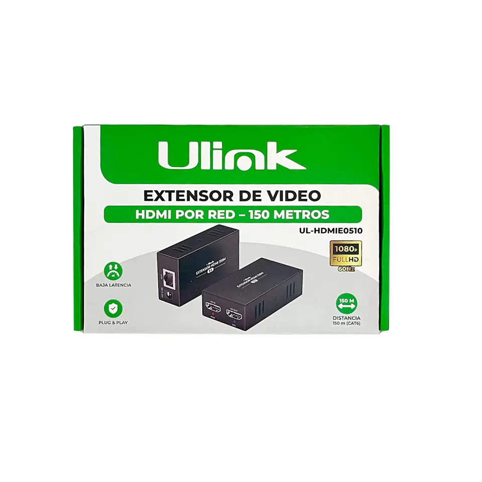 Extensor de video HDMI por cable UTP RJ45 activo hasta 150 metros ULINK 2
